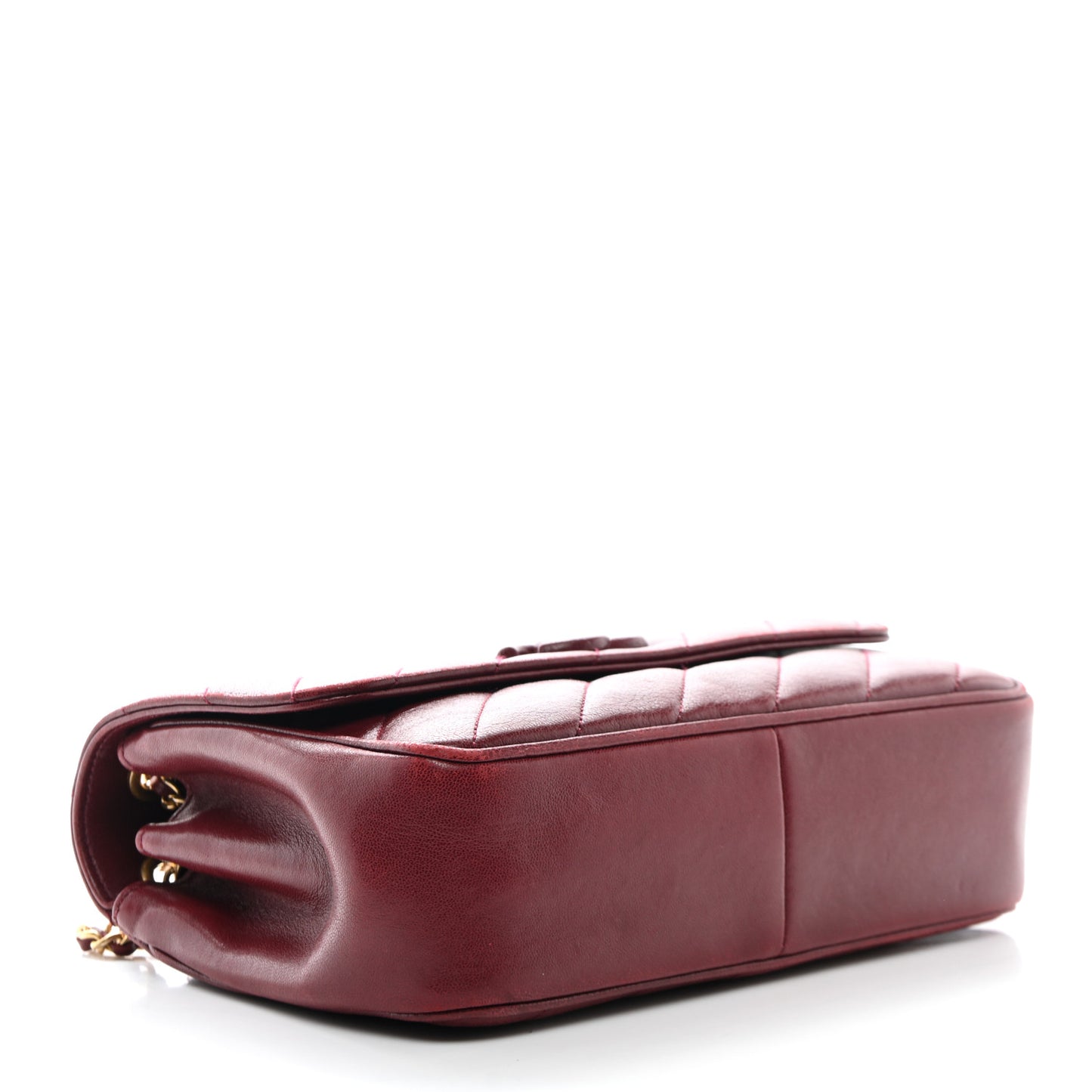 Lambskin Quilted Jumbo Coco Vintage Flap Burgundy