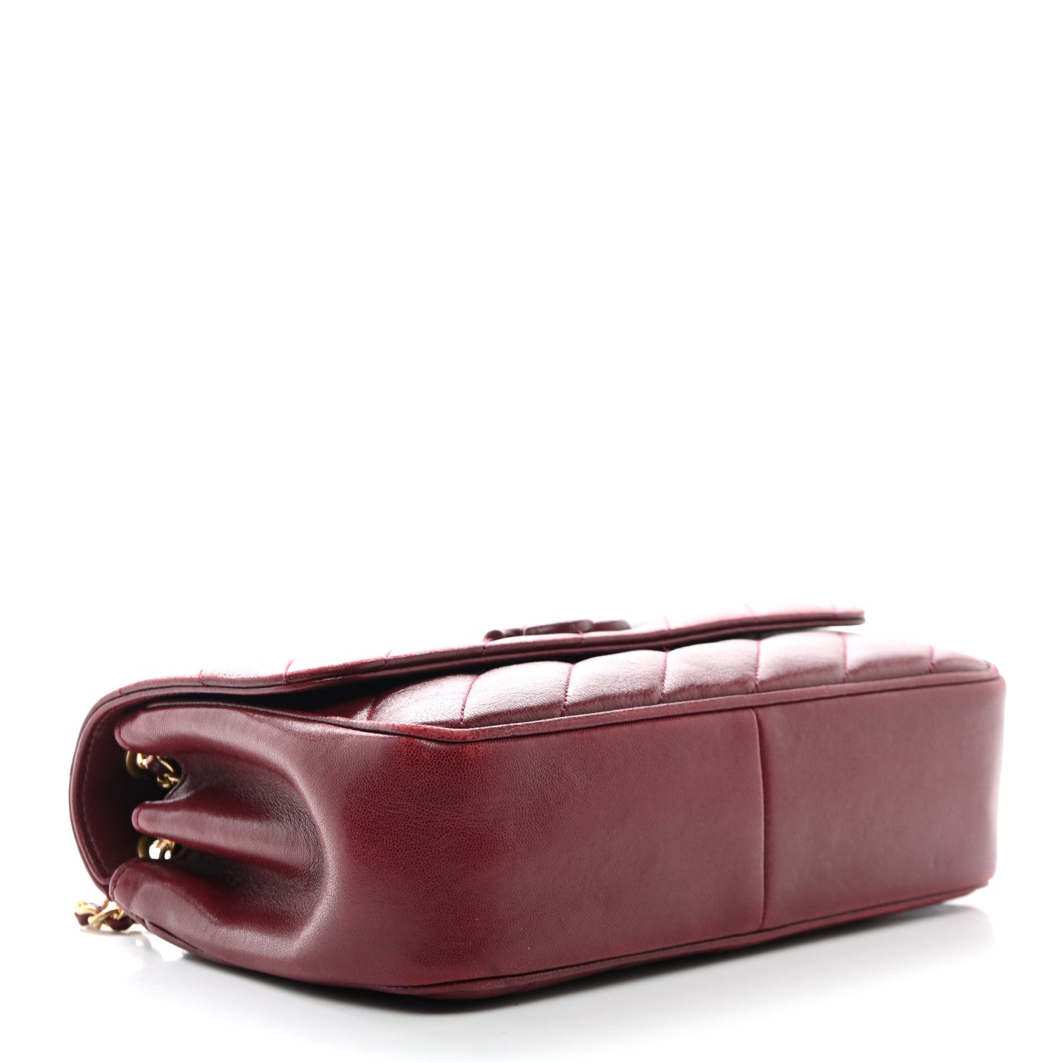 Chanel Lambskin Quilted Jumbo Coco Vintage Flap Burgundy 4 of 12