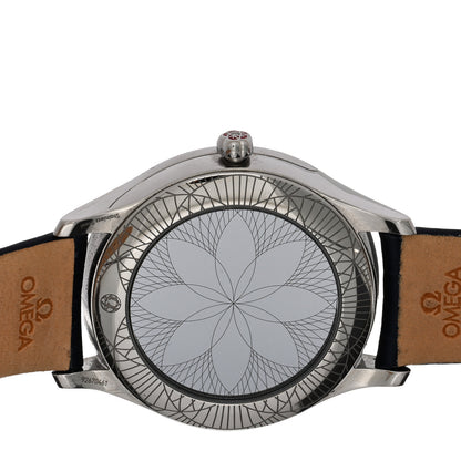 Omega Stainless Steel Alligator Diamond Bezel 39mm De Ville Tresor Quartz Watch 428.18.39.60.04.001 4 of 4