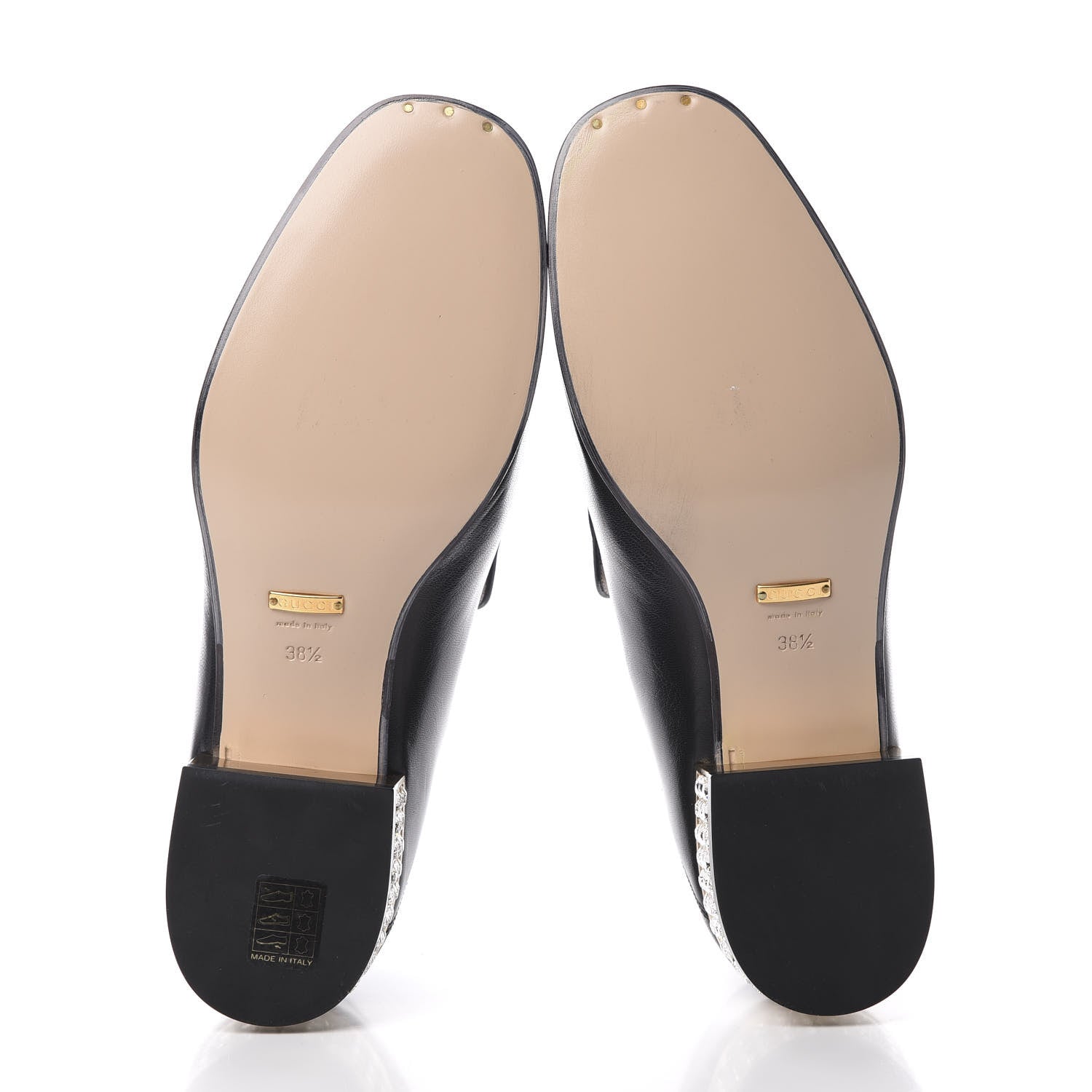Gucci Goatskin Crystal Womens Horsebit Loafers 38.5 Black 6 of 10