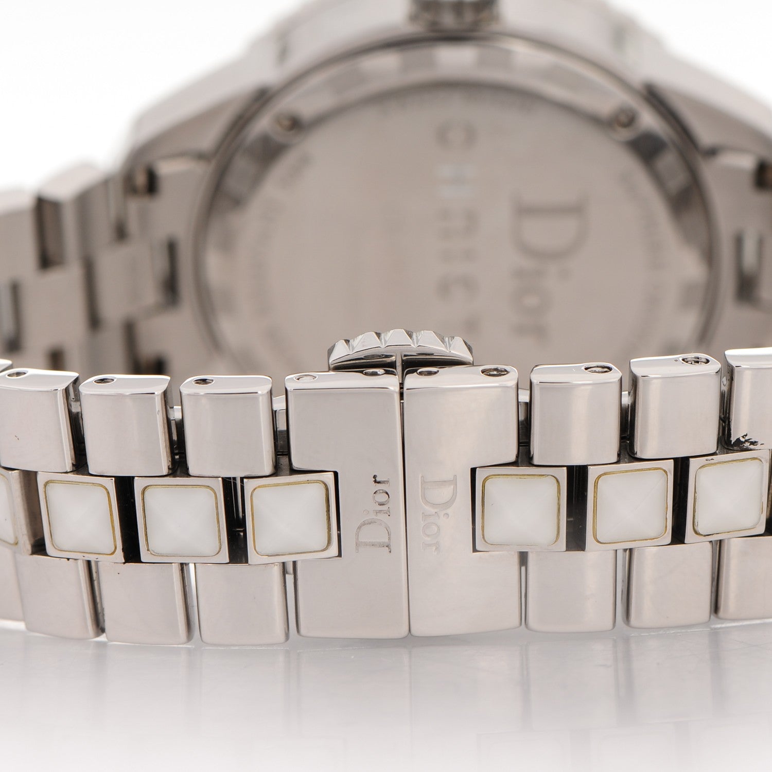 Christian Dior Stainless Steel Diamond Sapphire 33mm Christal Quartz Watch White 9 of 9