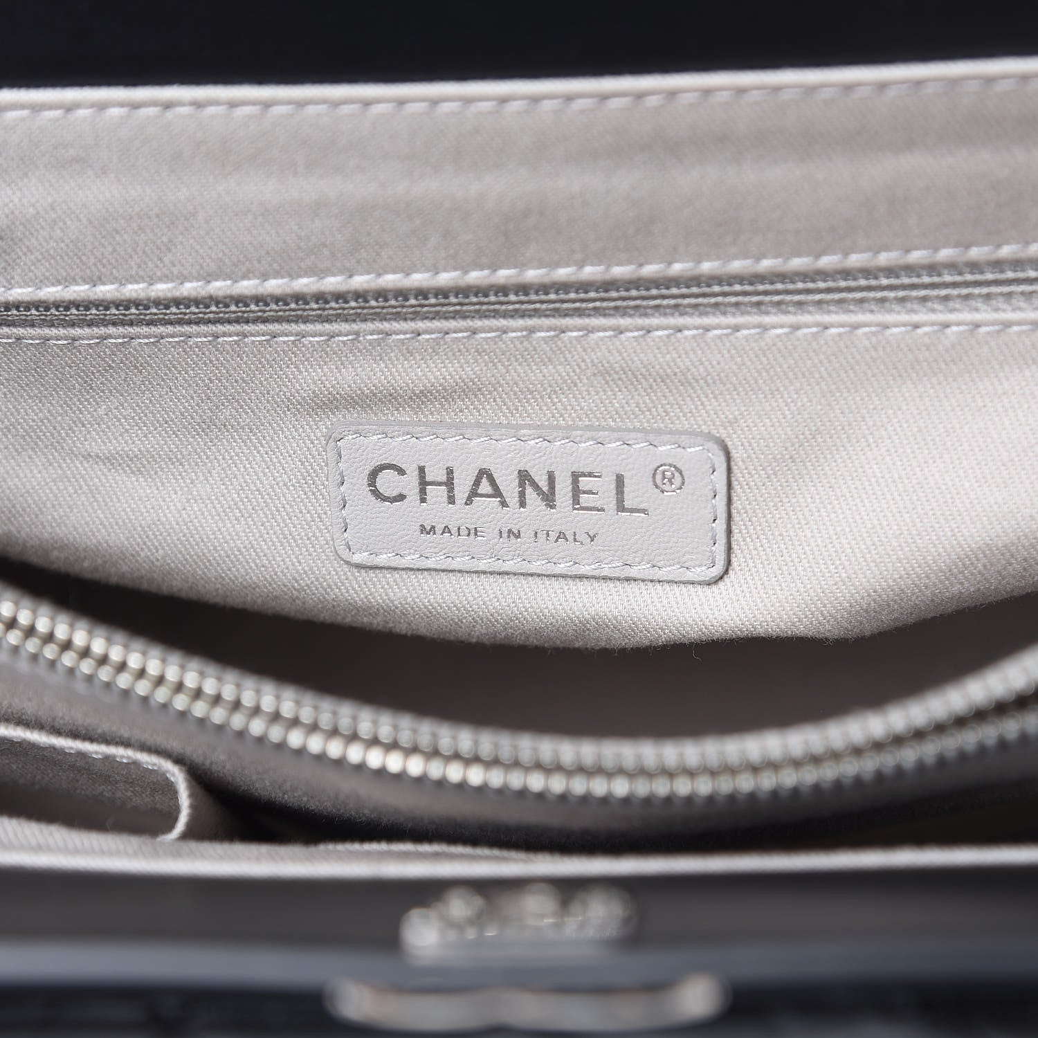 Chanel Aged Calfskin Quilted Be CC Tote Black 6 of 13