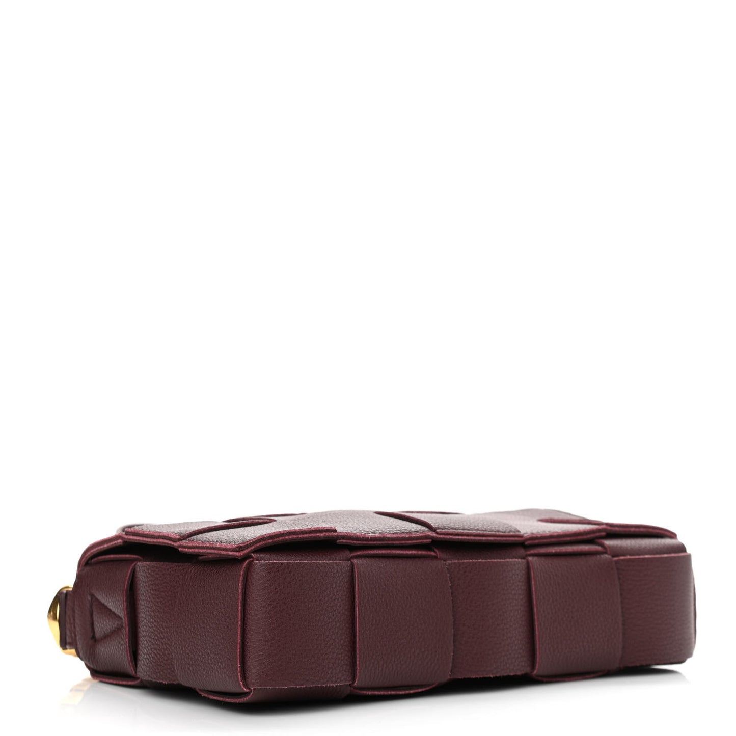 Grained Calfskin Maxi Intrecciato Cassette Crossbody Bag Bordeaux