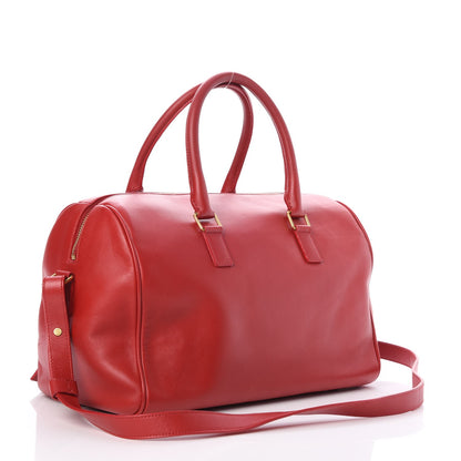 Saint Laurent Calfskin Classic Duffle 6 Red 4 of 8