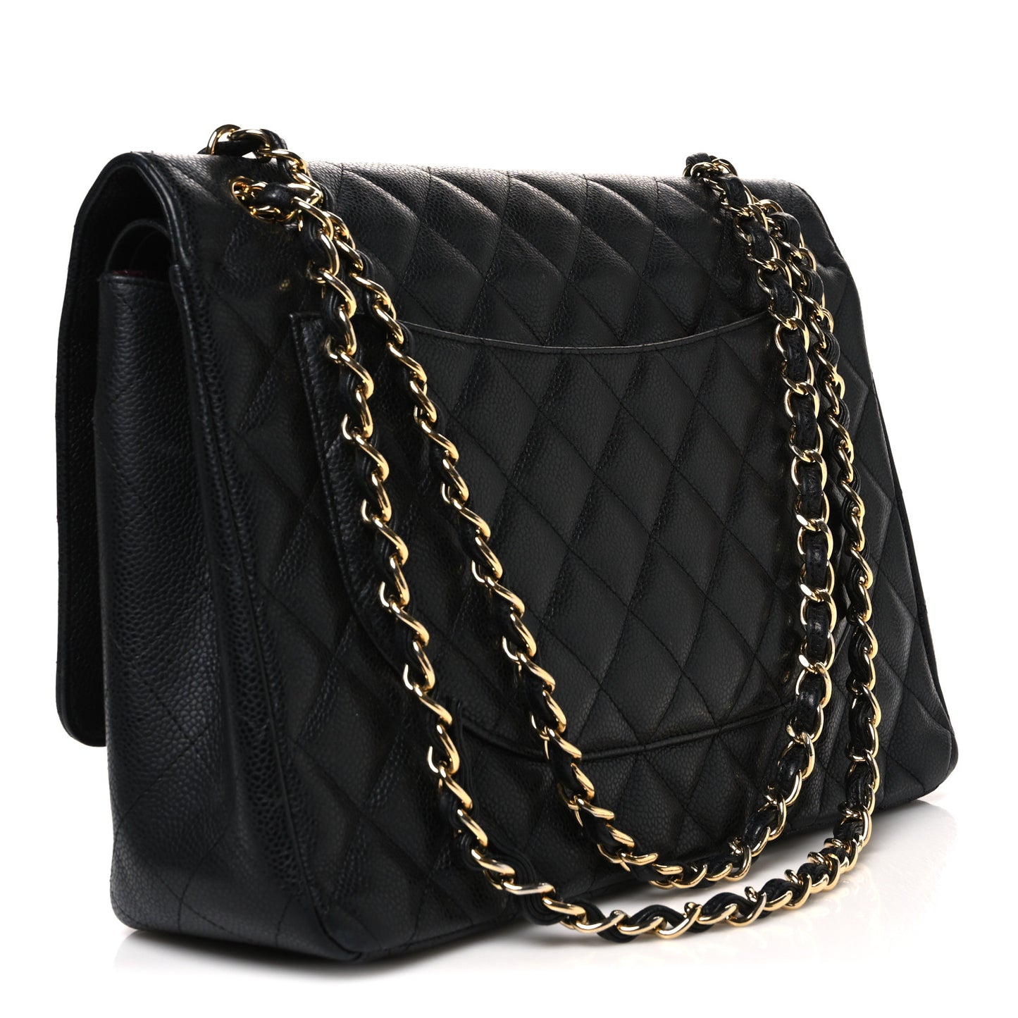 Caviar Maxi Single Flap Black