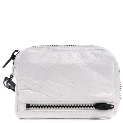 Alexander Wang Leather Pebbled Large Fumo Wristlet White 1 of 6