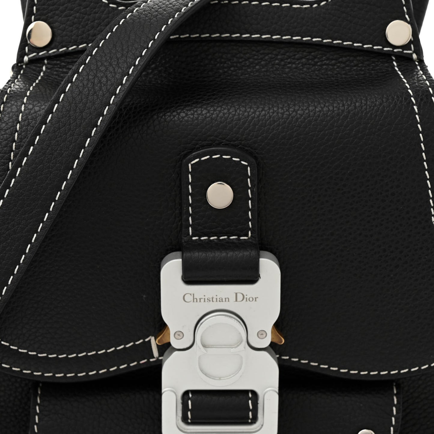 Grained Calfskin Mini Gallop Backpack Black