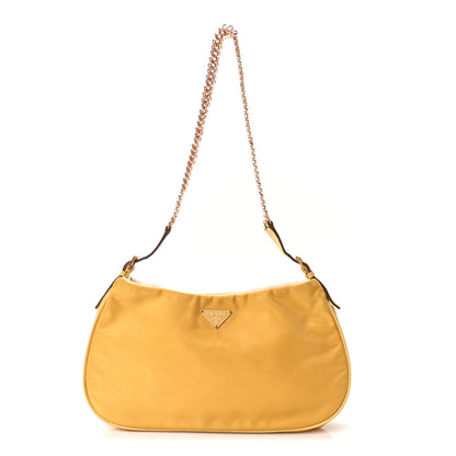 Prada Tessuto Nylon Light Chain Shoulder Bag Yellow 1 of 10