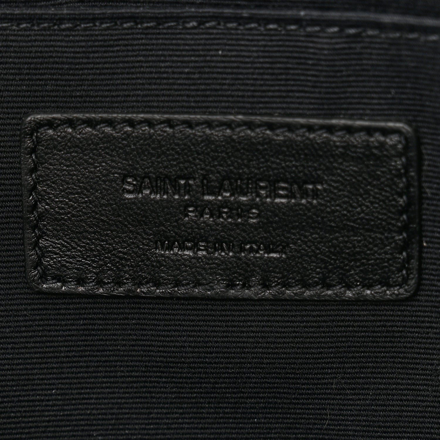 Saint Laurent Calfskin Crocodile Embossed Document Holder Black 7 of 9