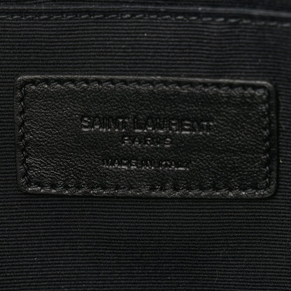 Saint Laurent Calfskin Crocodile Embossed Document Holder Black 7 of 9