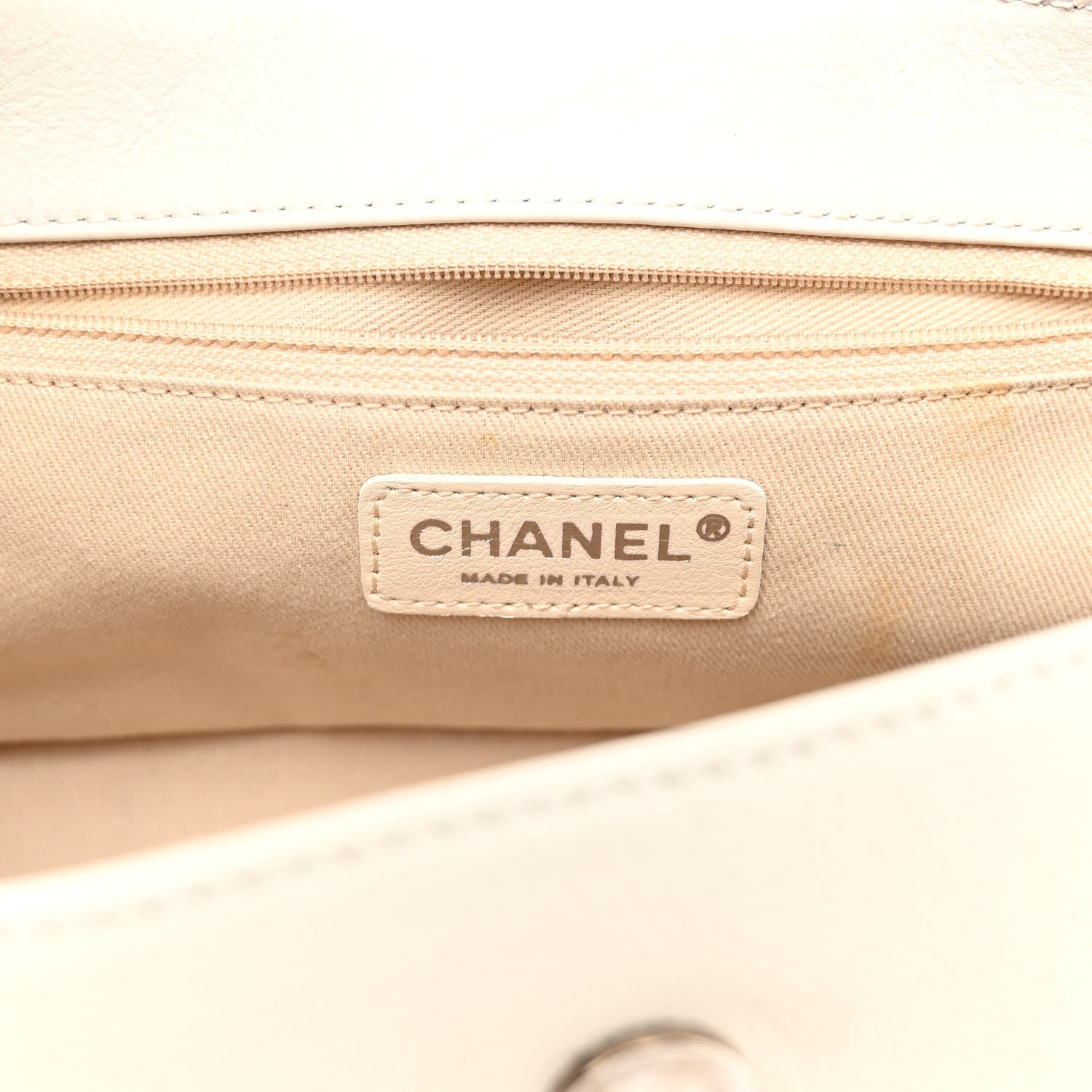 Chanel Calfskin Diamond Stitch Accordion Flap White 6 of 13