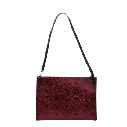 MCM Metallic Visetos Kira Shopper Pouch Scooter Red 1 of 9