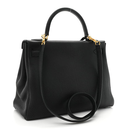 Hermes Togo Kelly Retourne 32 Black 3 of 9