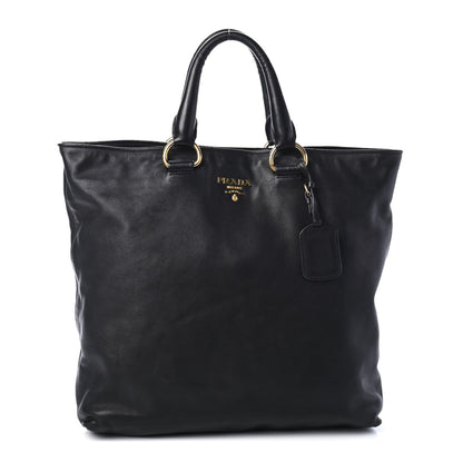 Prada Soft Calf Shopping Tote Black 1 of 4