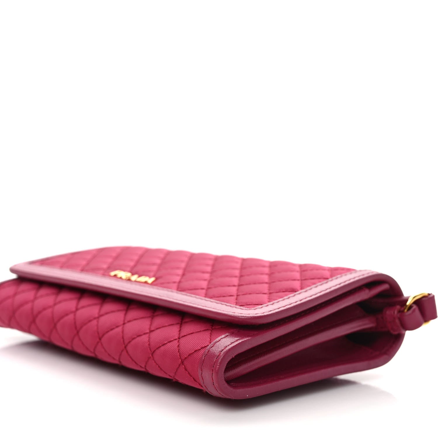 Prada Tessuto Quilted Mini Crossbody Wallet Ibisco 8 of 8