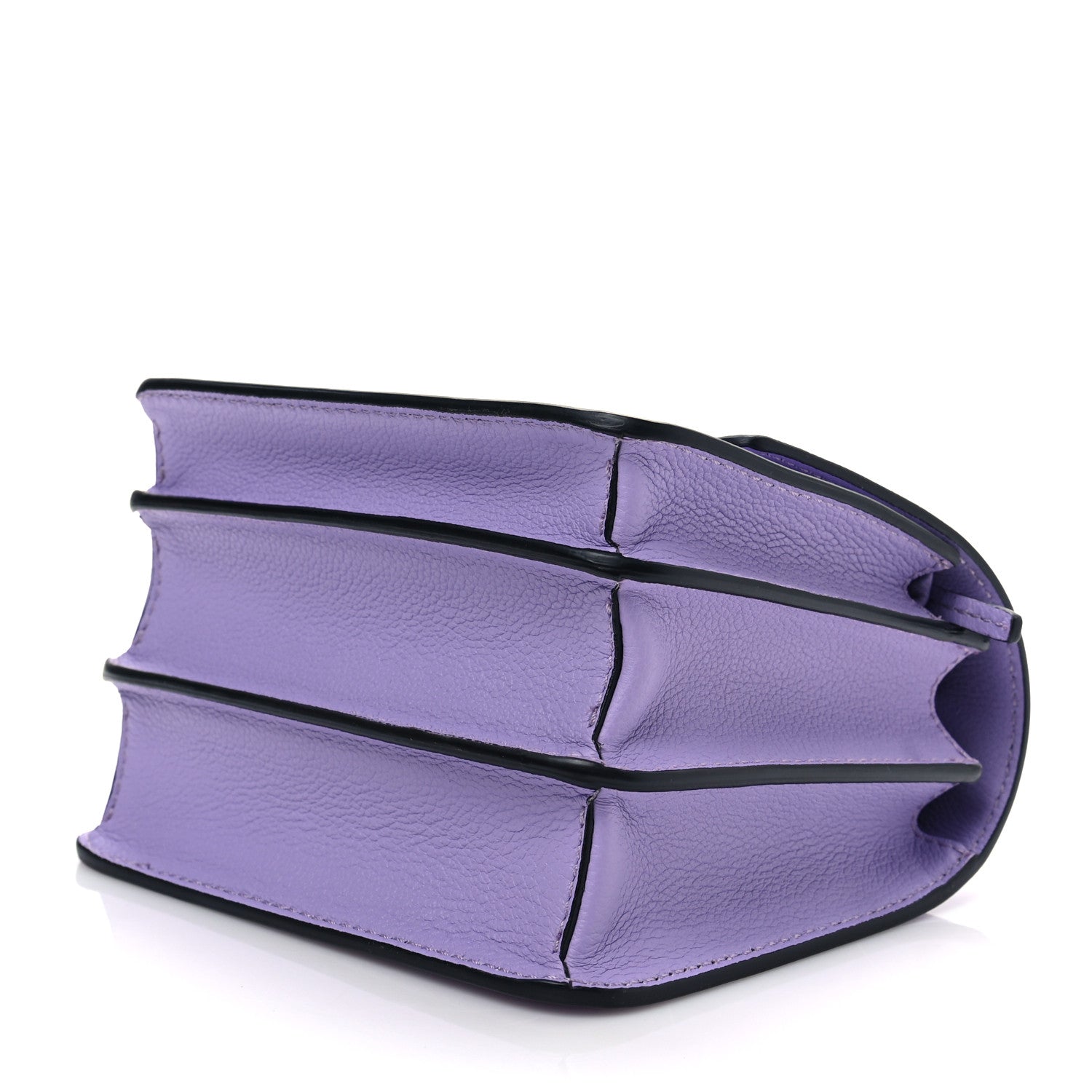 Versace Grained Calfskin La Medusa Shoulder Bag Lilac 6 of 6