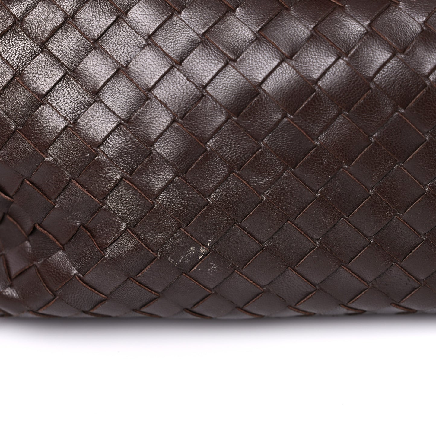 Nappa Intrecciato Frame Shoulder Bag Ebano