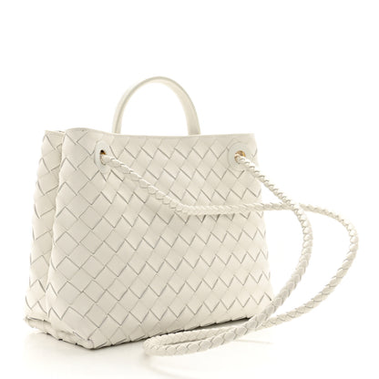 Bottega Veneta Nappa Intrecciato Small Andiamo Shoulder Bag White 3 of 11