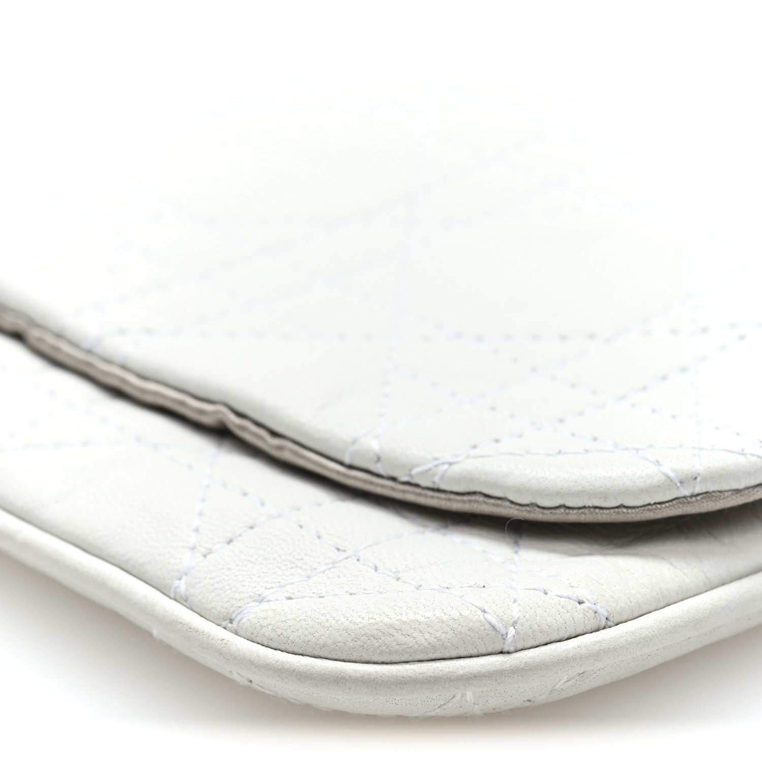 Christian Dior Lambskin Cannage Lady Dior Chain Clutch White 11 of 11