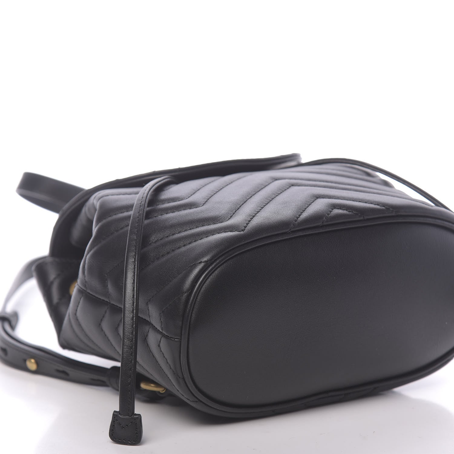 Gucci Calfskin Matelasse GG Marmont Flap Backpack Black 7 of 9