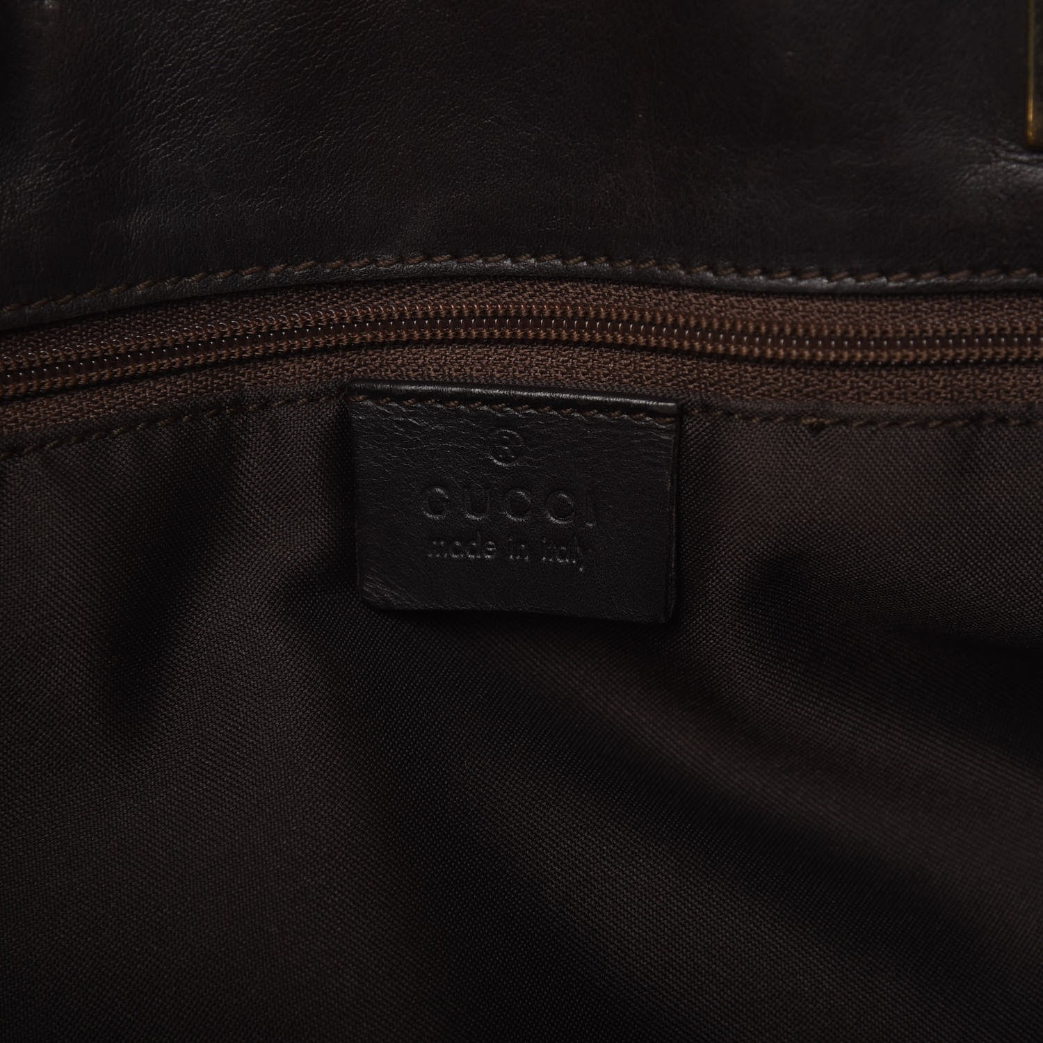 Gucci Monogram Large Bucket Tote Dark Brown 8 of 13