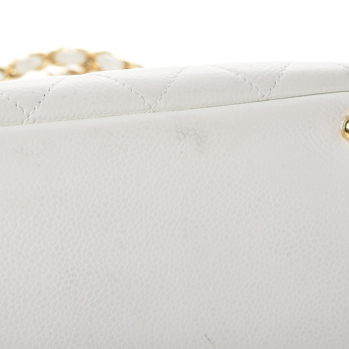 Caviar Quilted Petit Timeless Tote PTT White