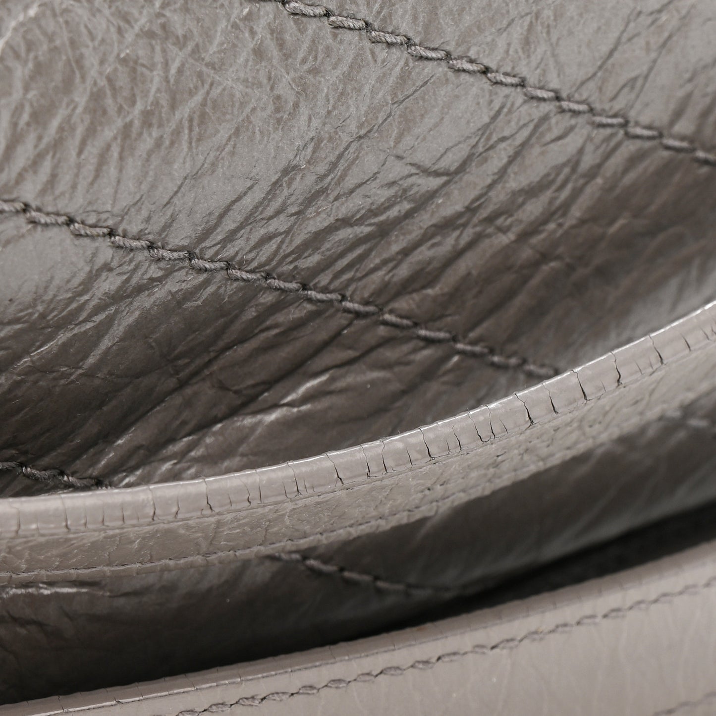 Crinkled Calfskin Matelasse Monogram Medium Niki Chain Satchel Storm