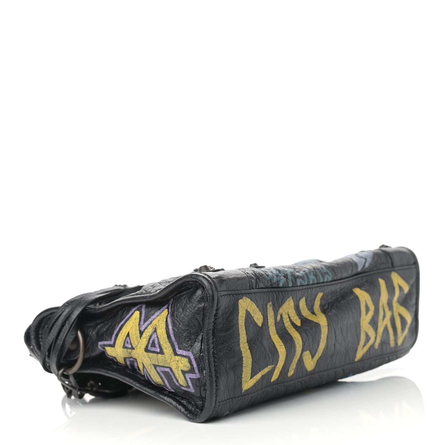 Balenciaga Agneau Graffiti All Over Classic Hardware S City Black Multicolor 4 of 9