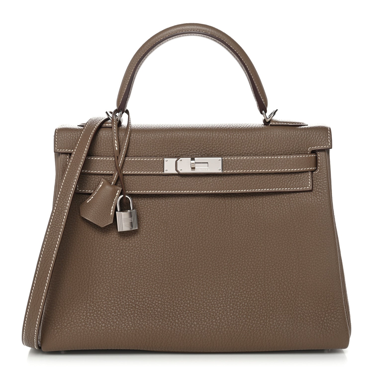 Hermes Togo Kelly Retourne 32 Etoupe 1 of 11