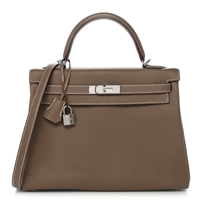 Hermes Togo Kelly Retourne 32 Etoupe 1 of 11