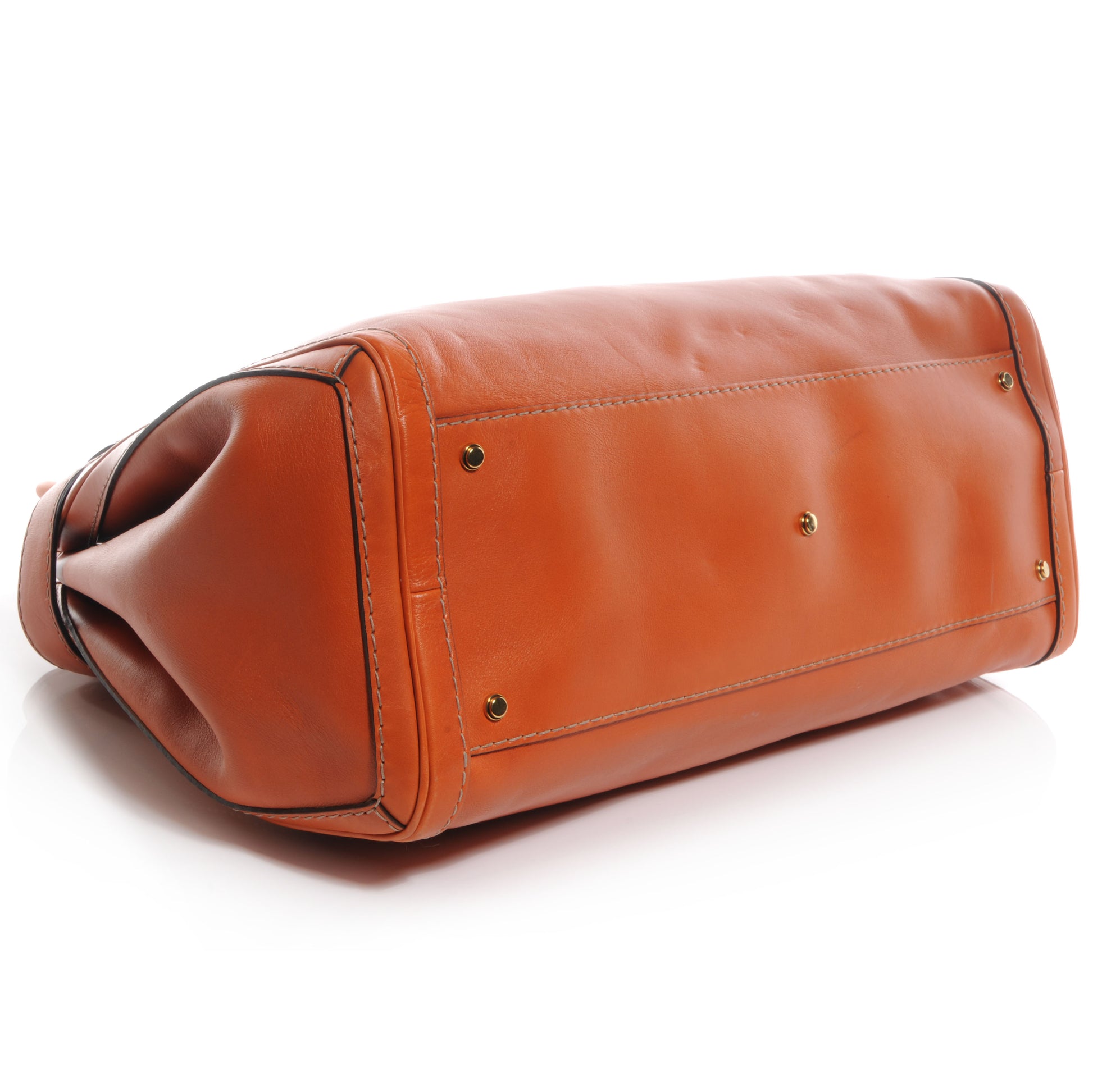 Gucci Leather Large GG Running Tote Orange 4 of 7