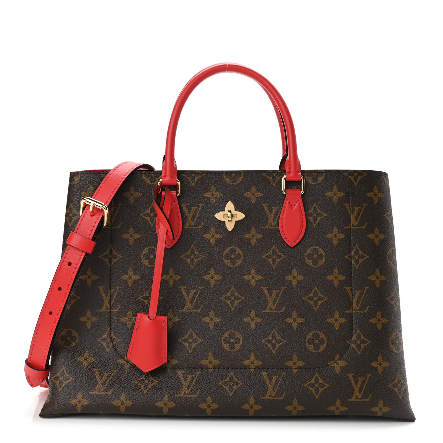 Monogram Flower Tote Coquelicot