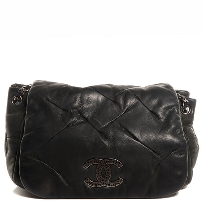 Chanel Iridescent Calfskin Glint Accordion Flap Black 1 of 7