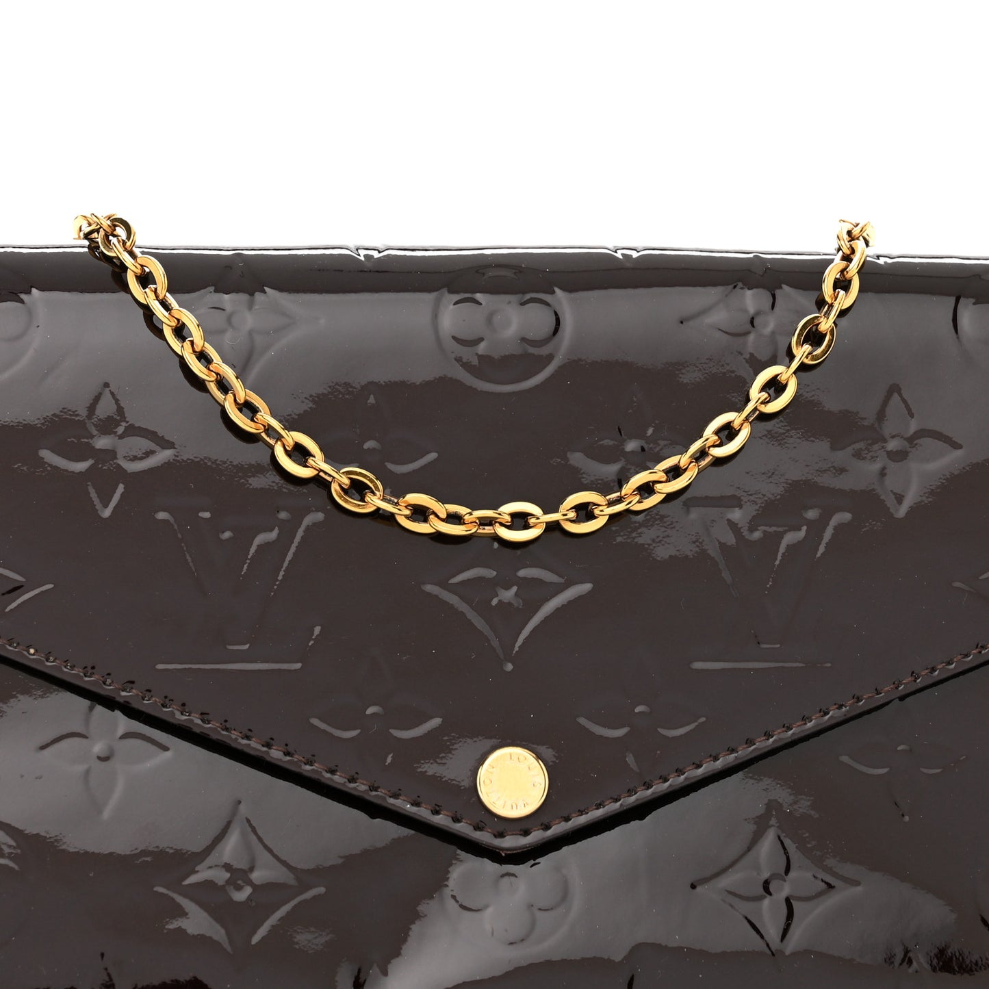 Vernis Pochette Felicie Chain Wallet Amarante