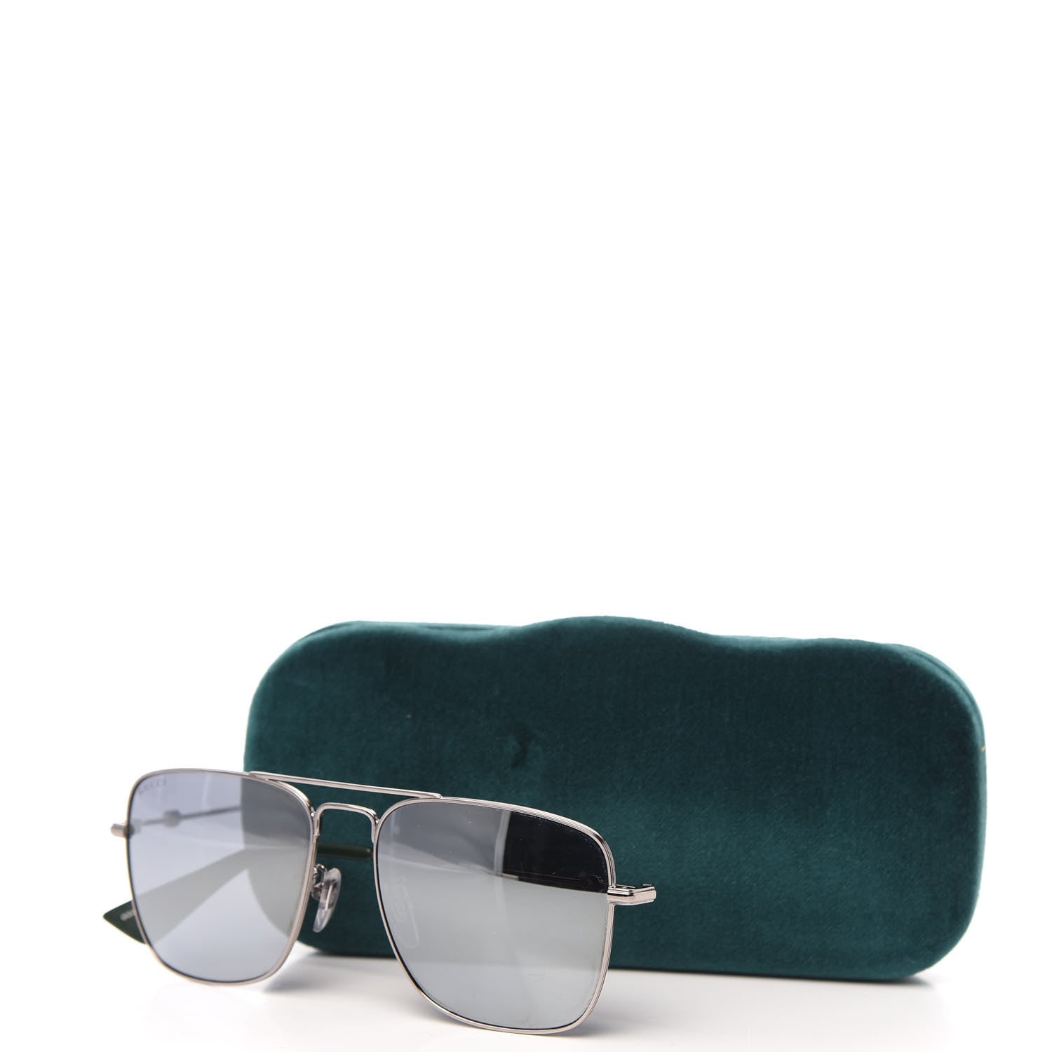 Gucci Squared Aviator Sunglasses GG0108S Black 7 of 7