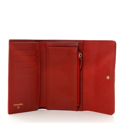 Chanel Caviar Quilted Medium Boy Flap Wallet Red 5 of 9
