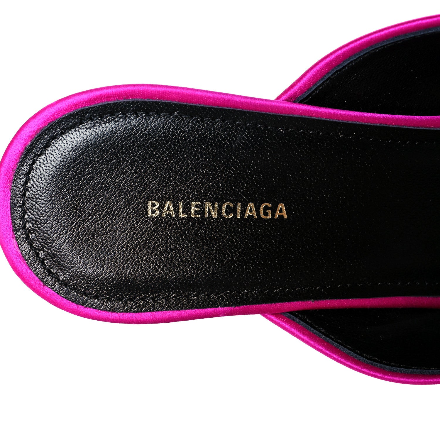 Balenciaga Satin Pointed Toe Knife 40mm Mules 36.5 Rose Fuchsia 8 of 8