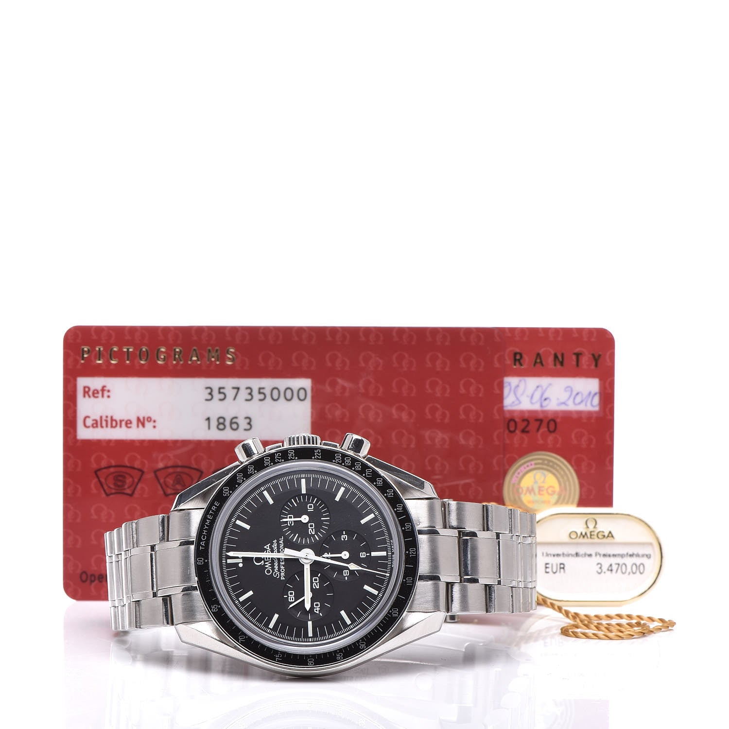 Omega Stainless Steel 42mm Speedmaster Moonwatch Professional Chronograph Manual Winding Watch Black 3573.50.00 8 of 8