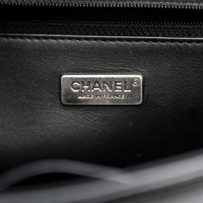 Chanel Patent Calfskin Snakeskin New Medium Boy Flap Black Silver 6 of 13