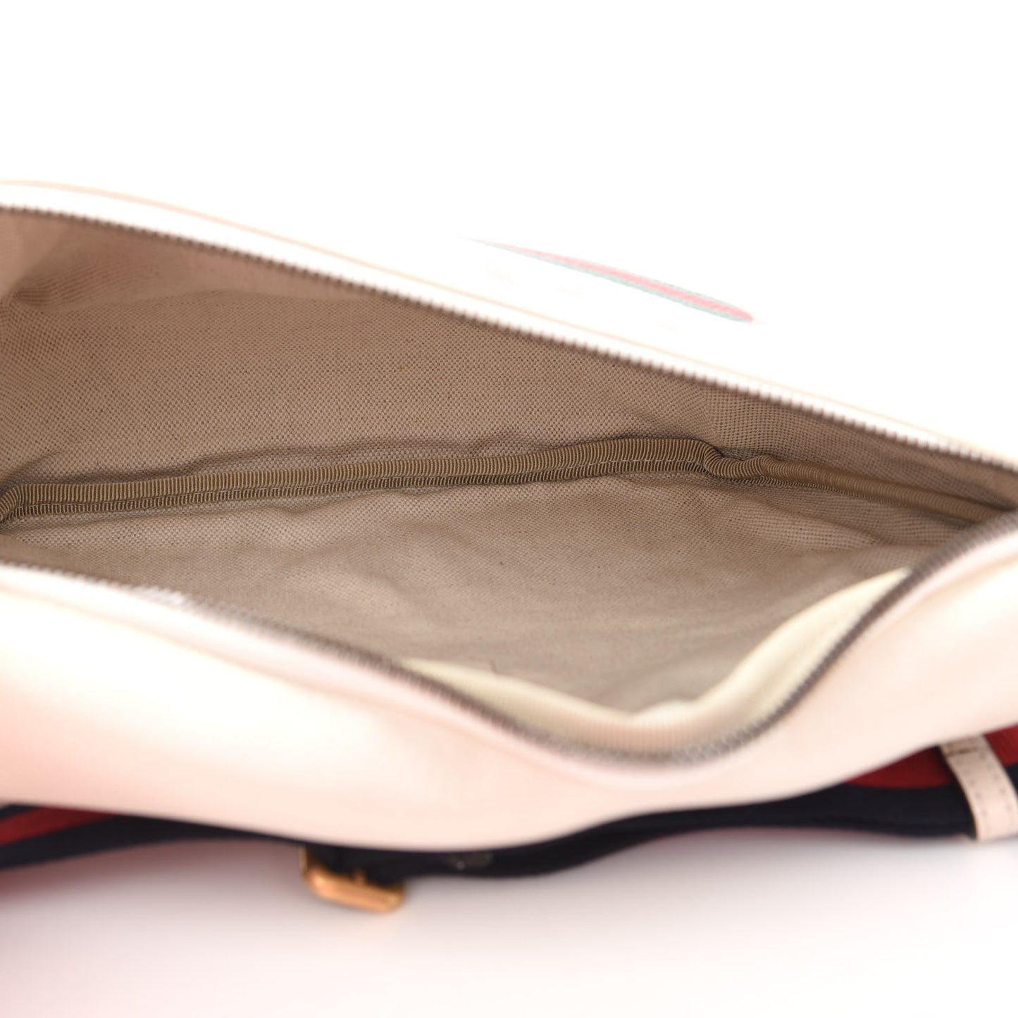 Grained Calfskin Logo Belt Bag White