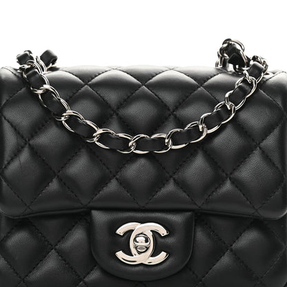 Chanel Lambskin Quilted Mini Square Flap Black 8 of 14