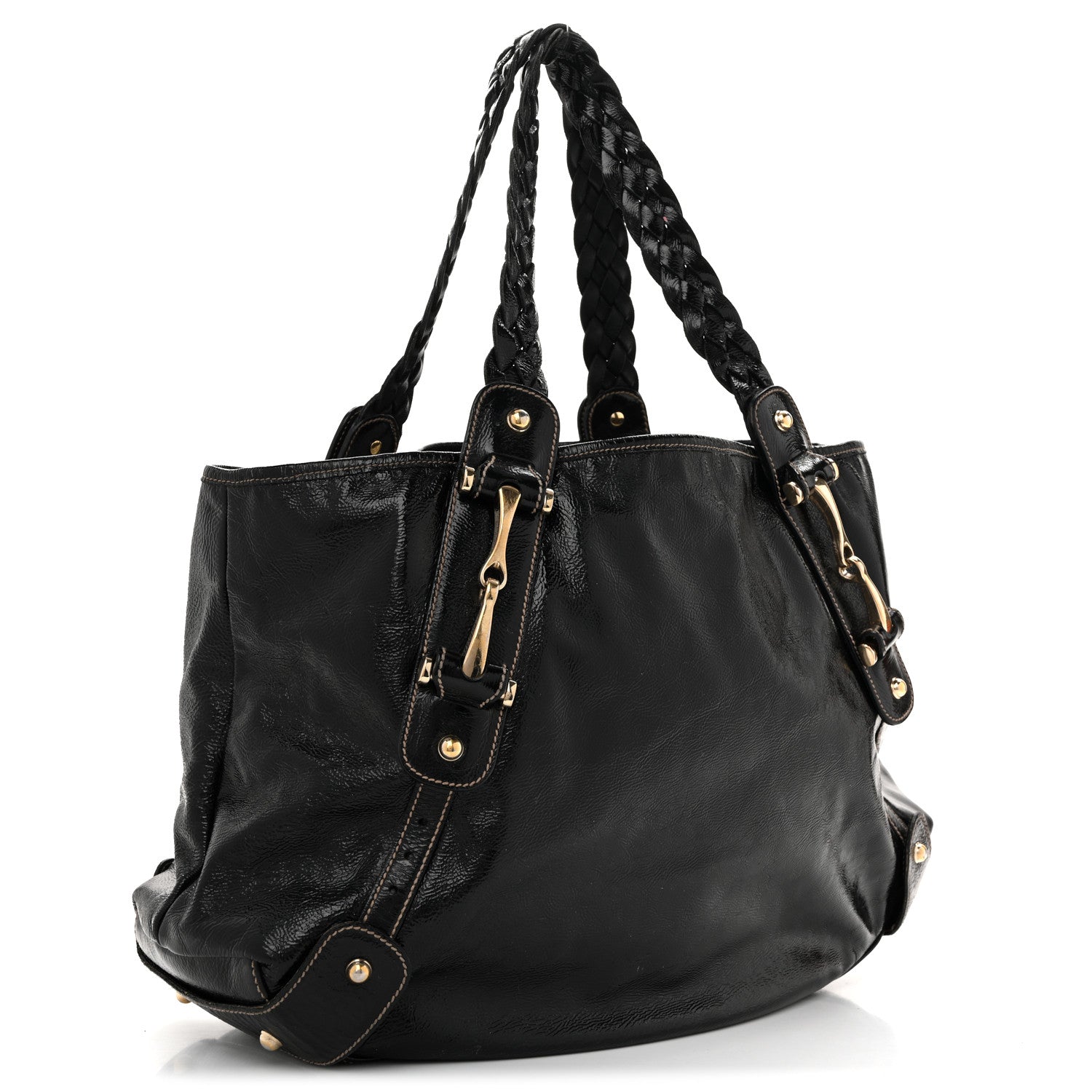 Gucci Patent Medium Pelham Shoulder Bag Black 3 of 16