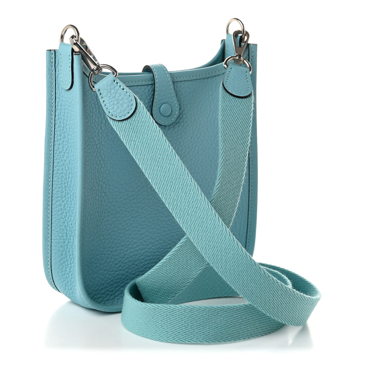 Hermes Taurillon Clemence Evelyne TPM Bleu Atoll 3 of 11