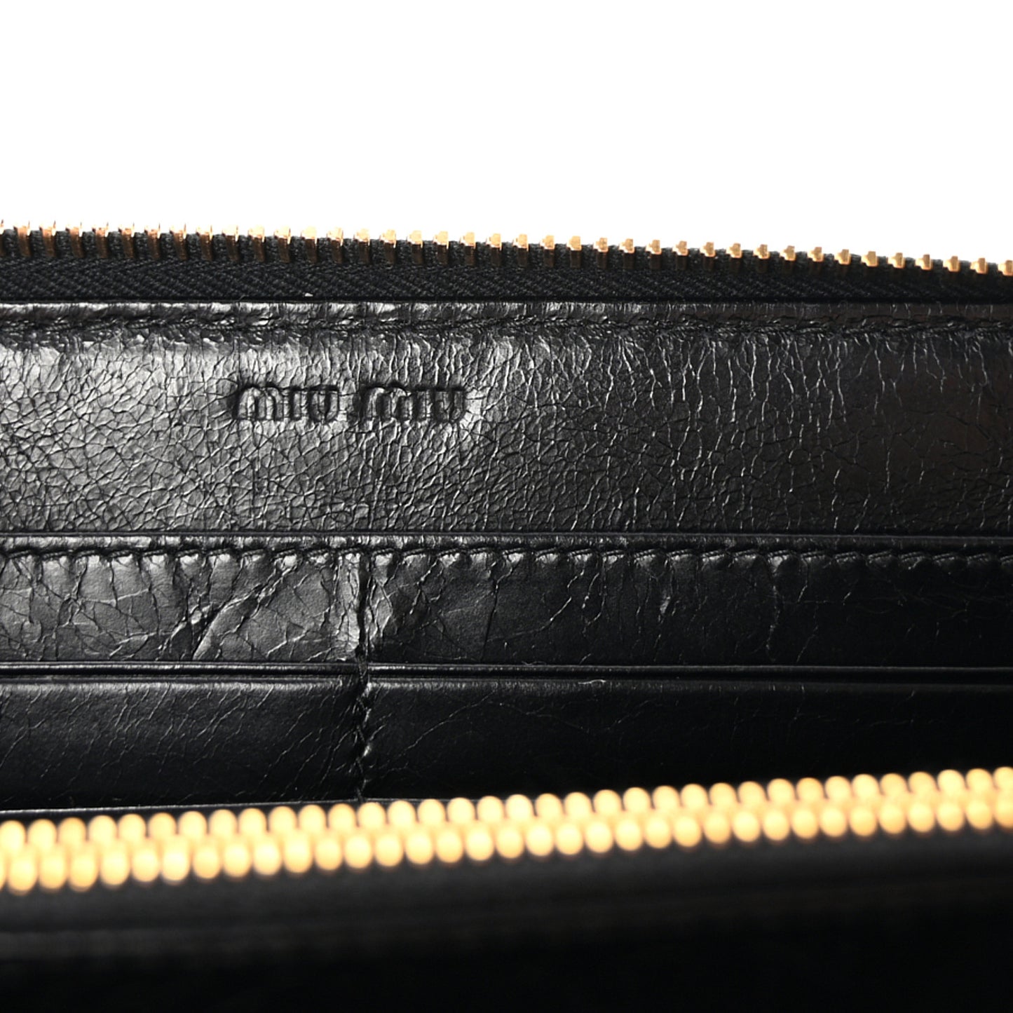 Vitello Shine Matelasse Zip Around Wallet Black