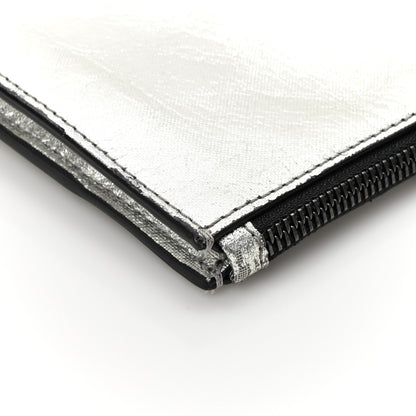 Stella McCartney Metallic Alter Nappa Perforated Pouch Silver 14 of 16