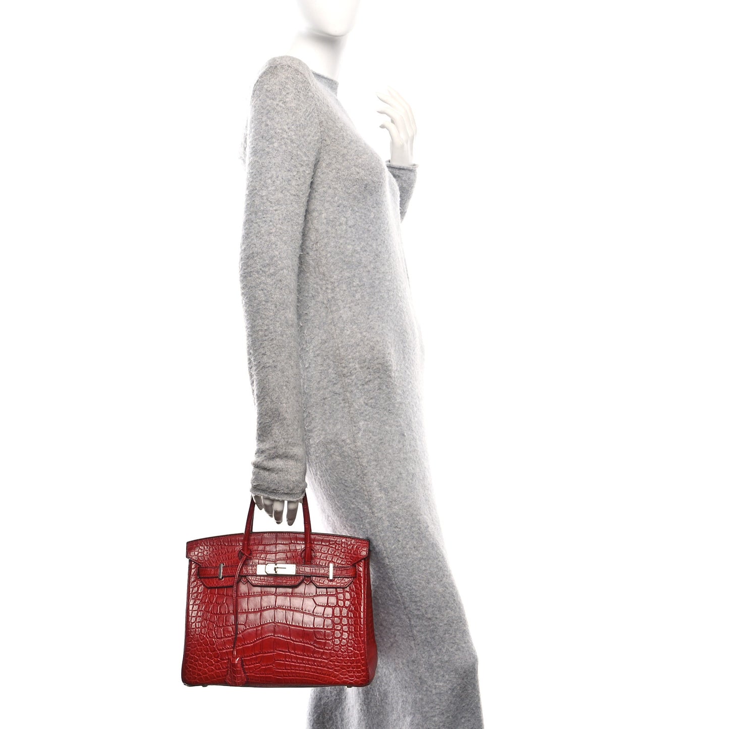 Matte Alligator Birkin 30 Rouge H