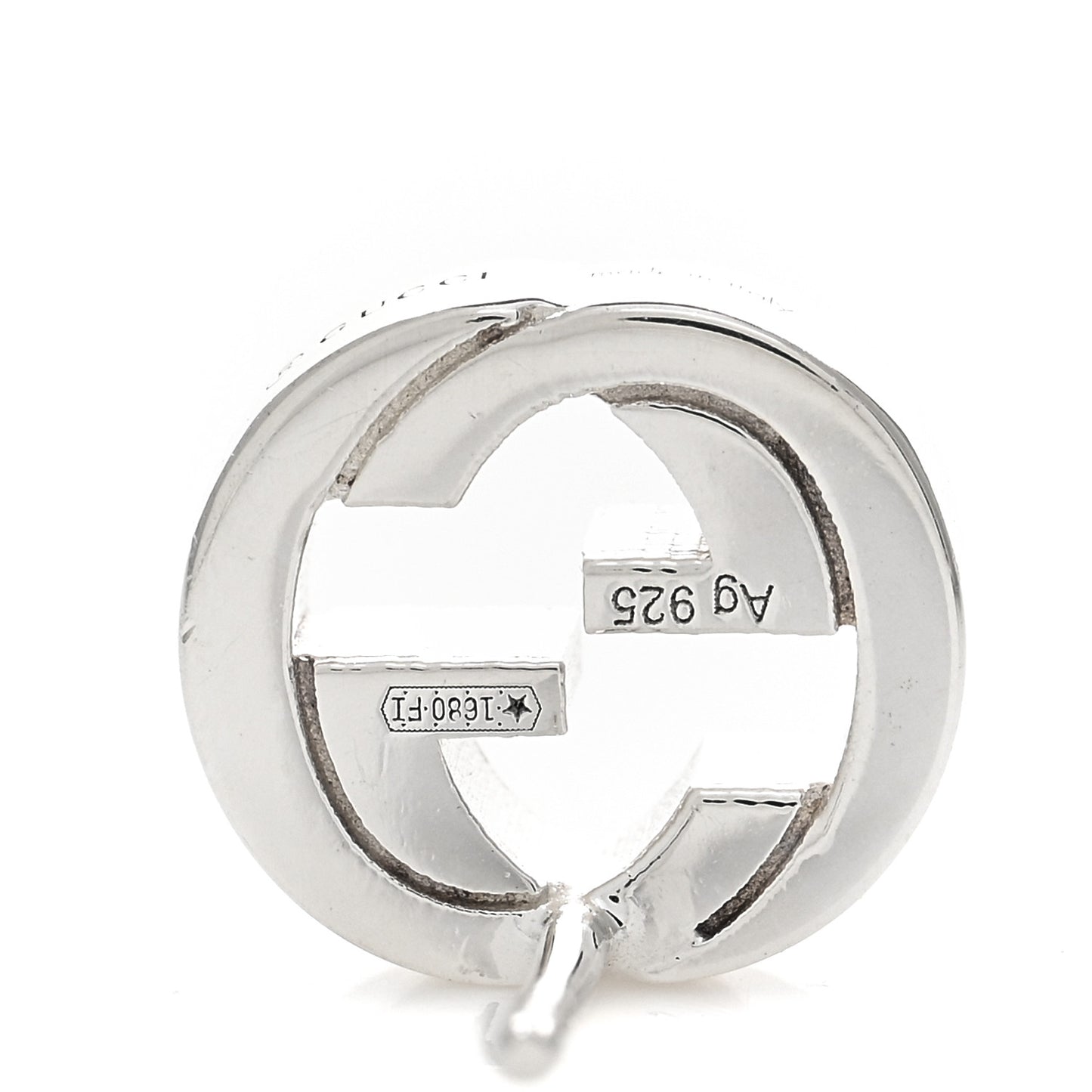 Sterling Silver Interlocking GG Stud Earrings