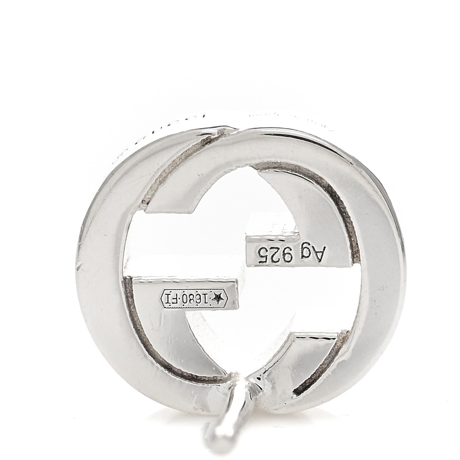 Gucci Sterling Silver Interlocking GG Stud Earrings 4 of 4