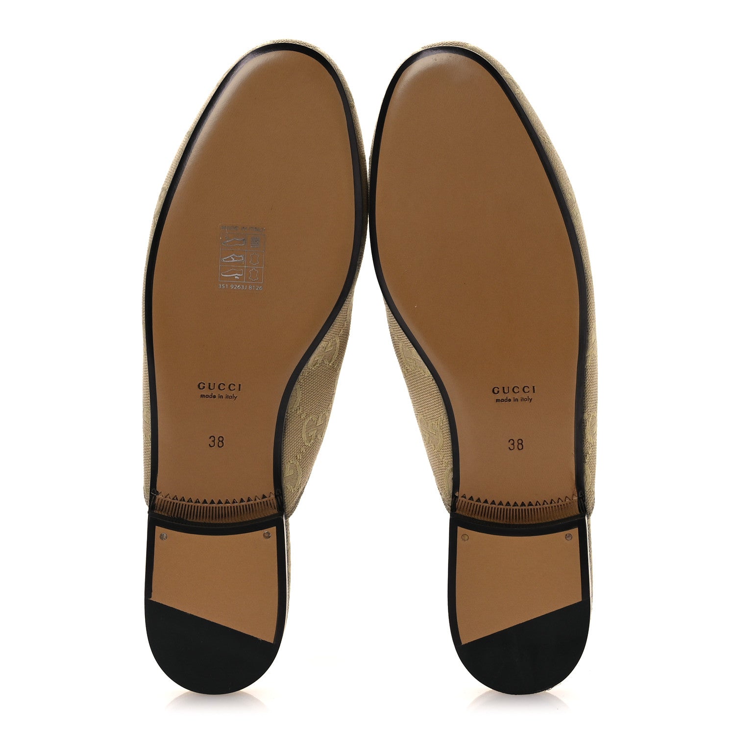 Gucci GG Monogram Canvas Womens Princetown Slippers 38 Ebony Beige 7 of 11