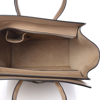 Celine Drummed Calfskin Micro Luggage Dune 5 of 13